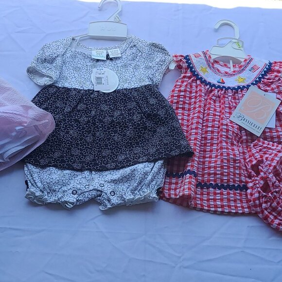 Baby Girl Clothes Bundle – Newborn to 18M, lot of 39pcs, Nwt, Dresses & Outfits - Picture 8 of 11
